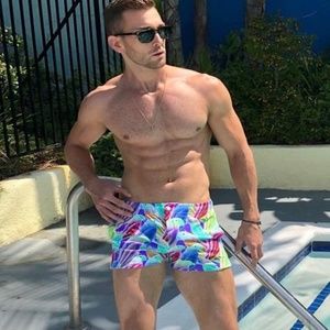 LASC Square Cut Swim Briefs XL tight RARE style